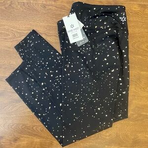 Nine West Black Leggings with Gold Speckles